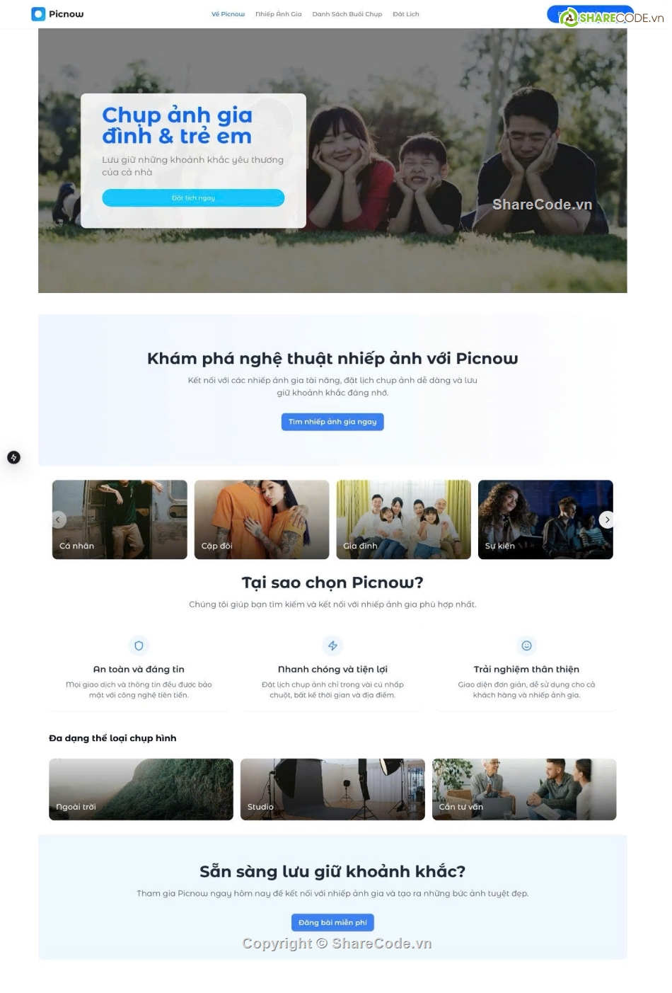 source code chụp ảnh,website đặt lịch chụp ảnh,nextjs nestjs source code,source code marketplace,thanh toán vnpay source code,dashboard admin